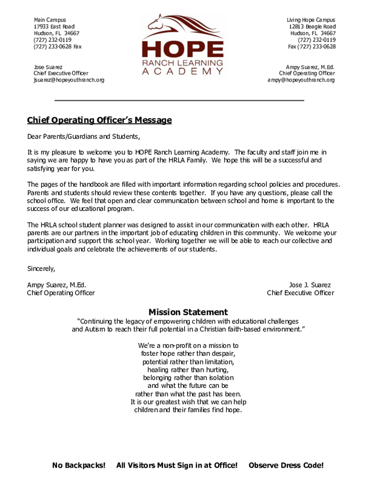 Parent/Student Handbook